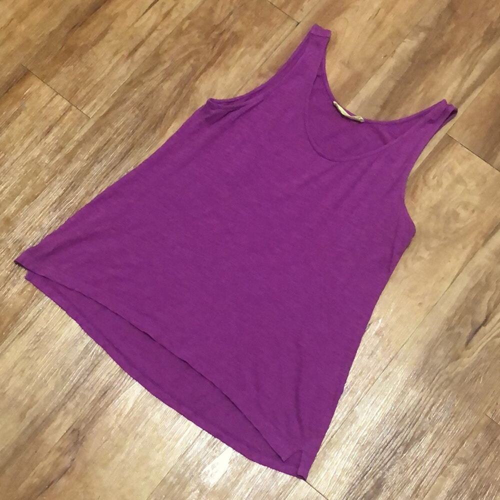 LOFT Purple Sunwashed Tank Top Size Small